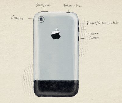 Posterior integument: brushed aluminium, polished stainless steel lateral band. The back panel that subsequent generations abandoned.