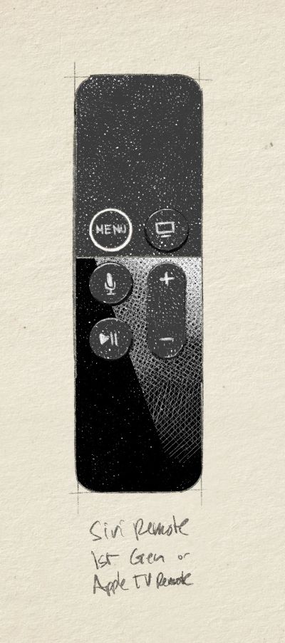 Siri Remote (Glass)